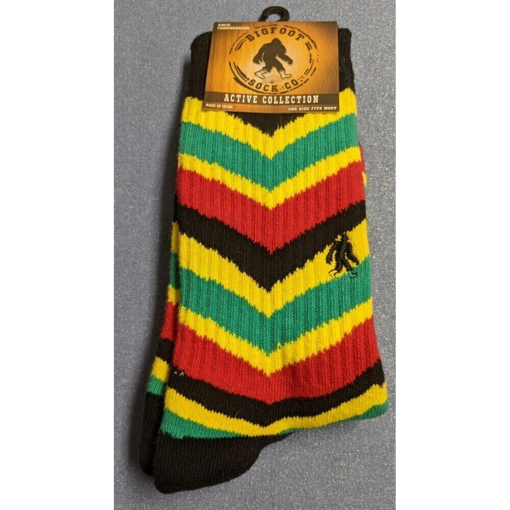 NWT~BIGFOOT SOCK CO. Multicolored Cotton Blend Men's Size 6-12